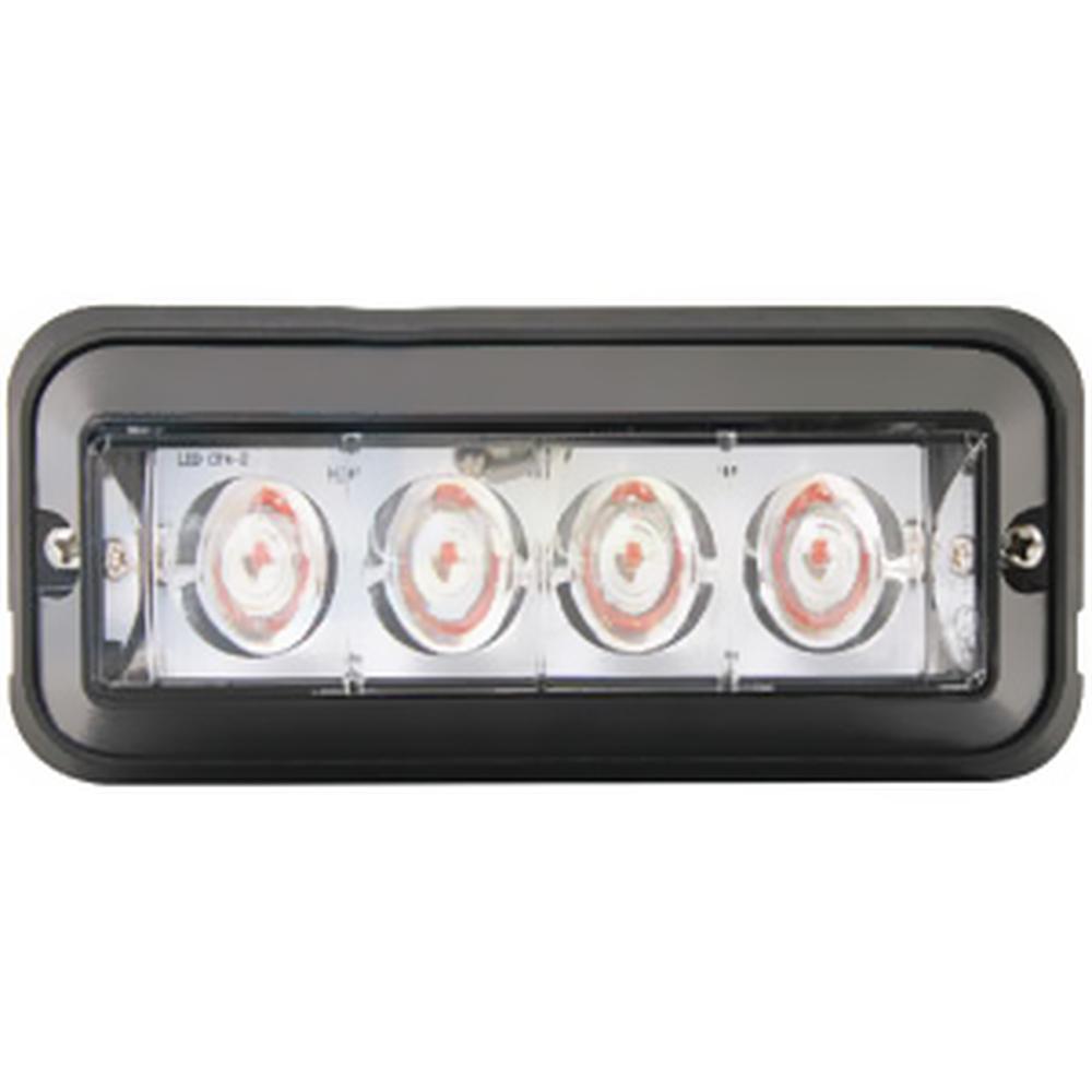 WA9810 Universal Fit LED Amber Flashing Black Housing Warning Light
