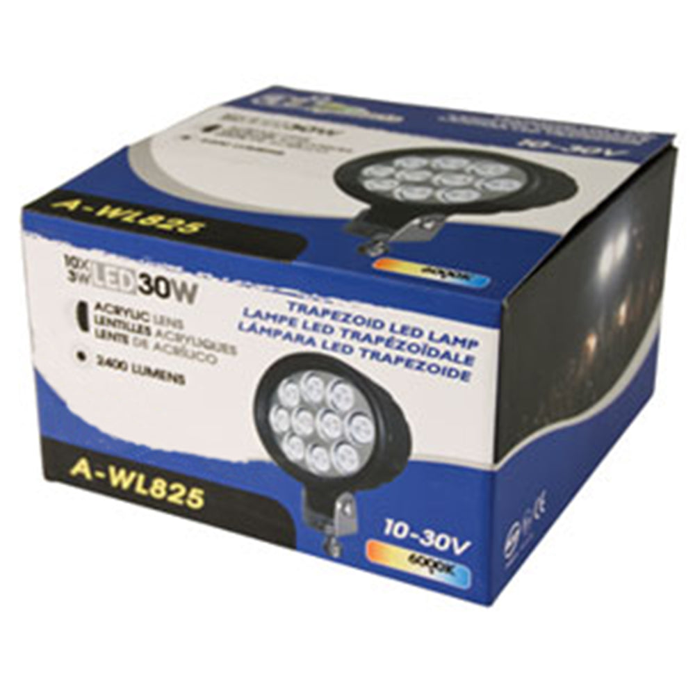 WL825 Oval Trapezoid LED Worklamp Fits Universal 10-30 Volt