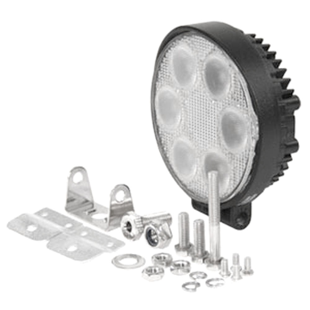 WL100 Round LED Flood Work Lamp 10-30 Volt DC 1440 Lumens for Universal Tractors