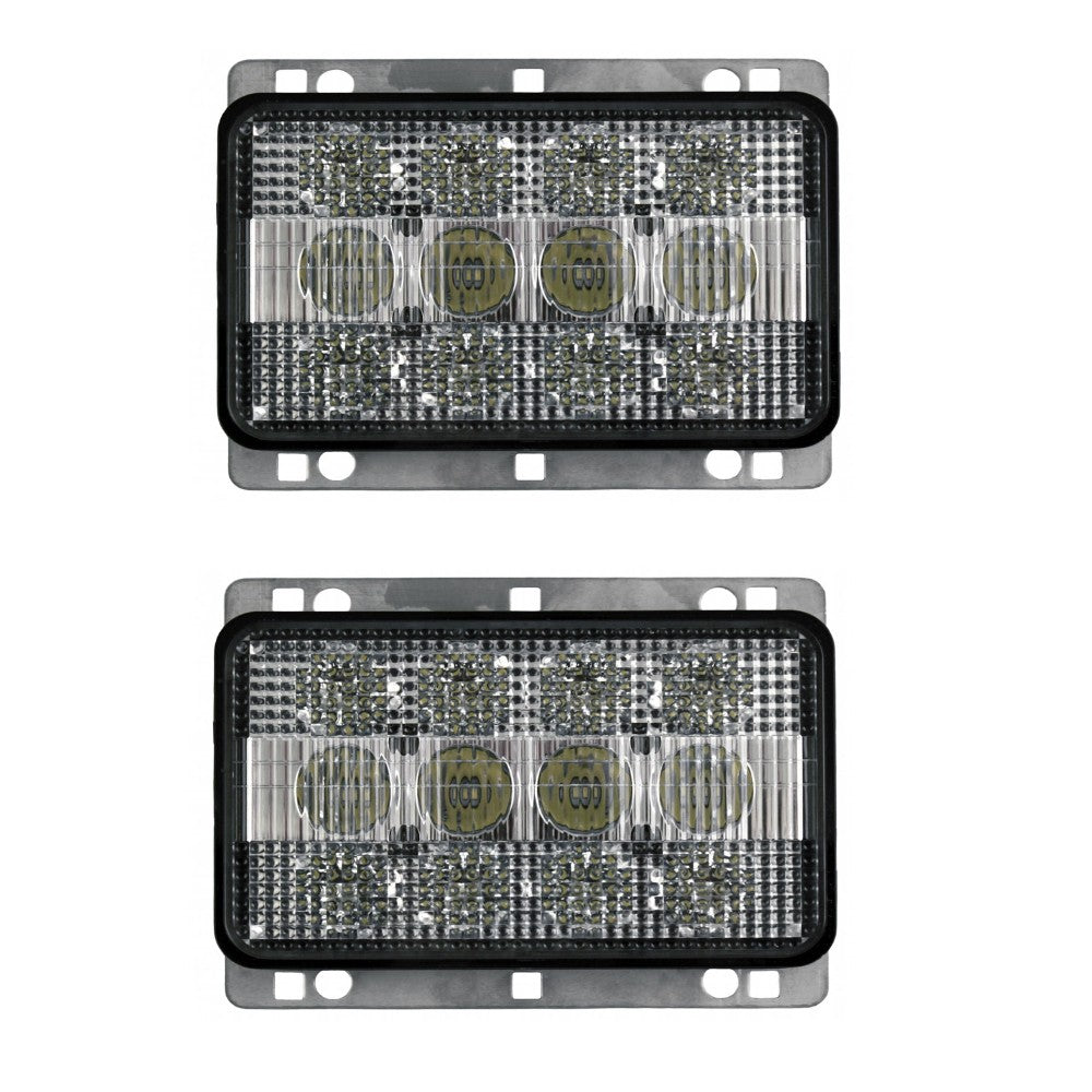 Qty 2: Rectangle LED Headlights Fits John Deere Replaces AL152328