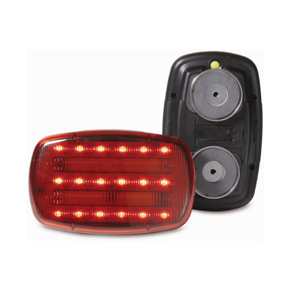 18 Led Magnetic Battery Operated Led Safety Light Red, HF18RPHD HF18RHD