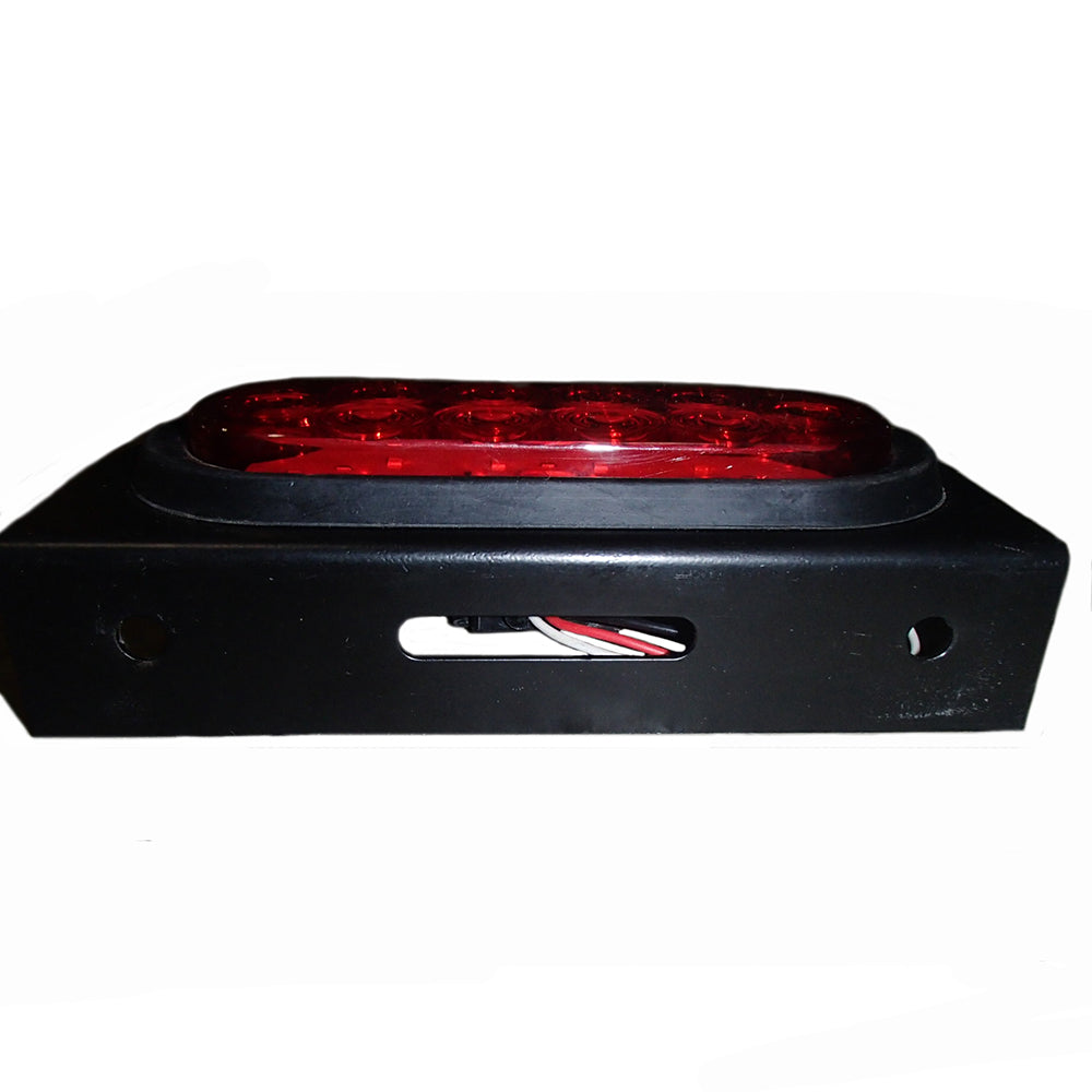 (1) 6" Oval 10 LED Tail Light Kit with Mounting Bracket For Trucks & Trailers