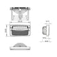S.119780 LED Work Light, Rectangular, 5400 Lumens - Fits Fendt; Fits JCB