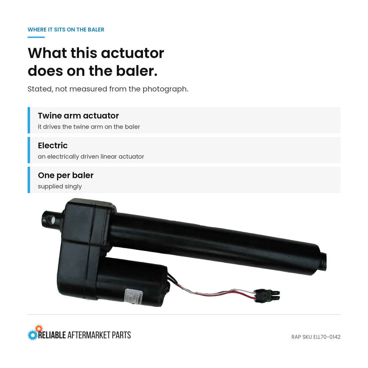 GlideForce Will-Fit Linear Actuator Fits John Deere Replaces AE52551