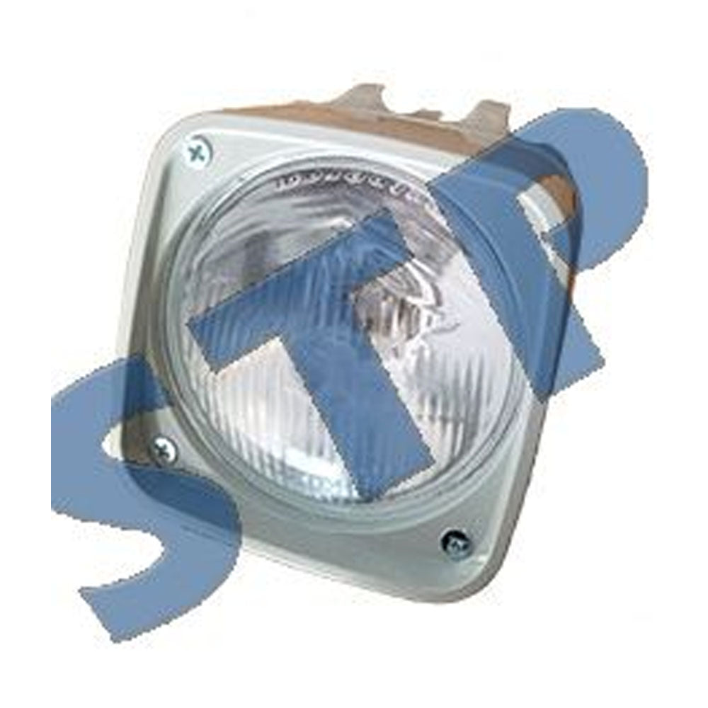 ELS-F-4413006-AA Headlight, LH, Square, Plastic, Gray (60/55 Watt) - Fits 230A +