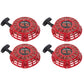 4x Pull Start Red Recoil Cover Assembly 5.5HP & 6.5HP Fits Honda GX160 & GX200