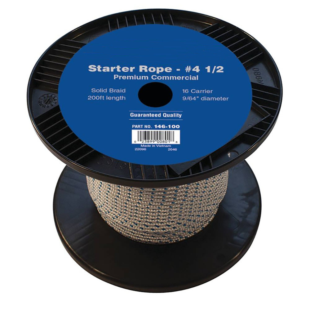 New 200' Solid Braid Starter Rope 146-100 for #4 1/2 Solid Braid