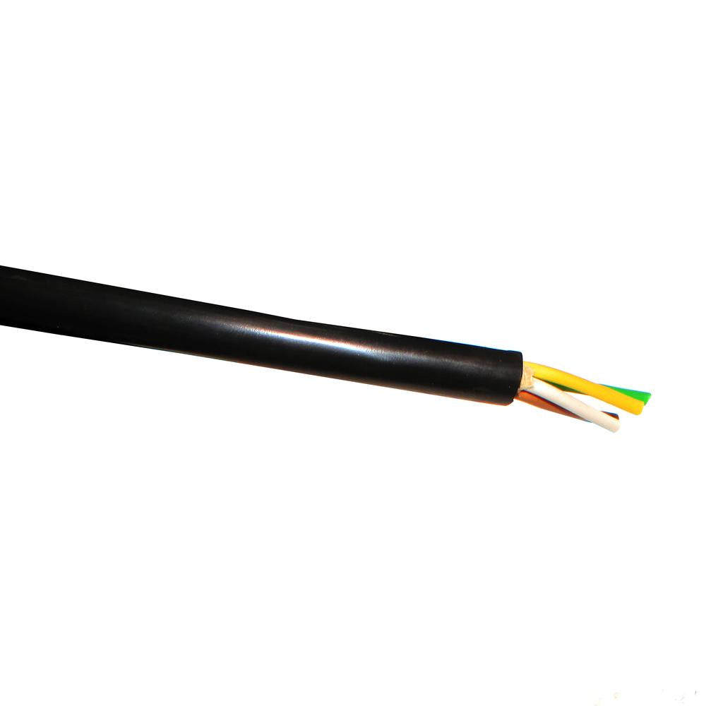 30 ft. Roll Trailer Light Wiring 14-4 14 Gauge 4 Wire Jacketed Black Flexible