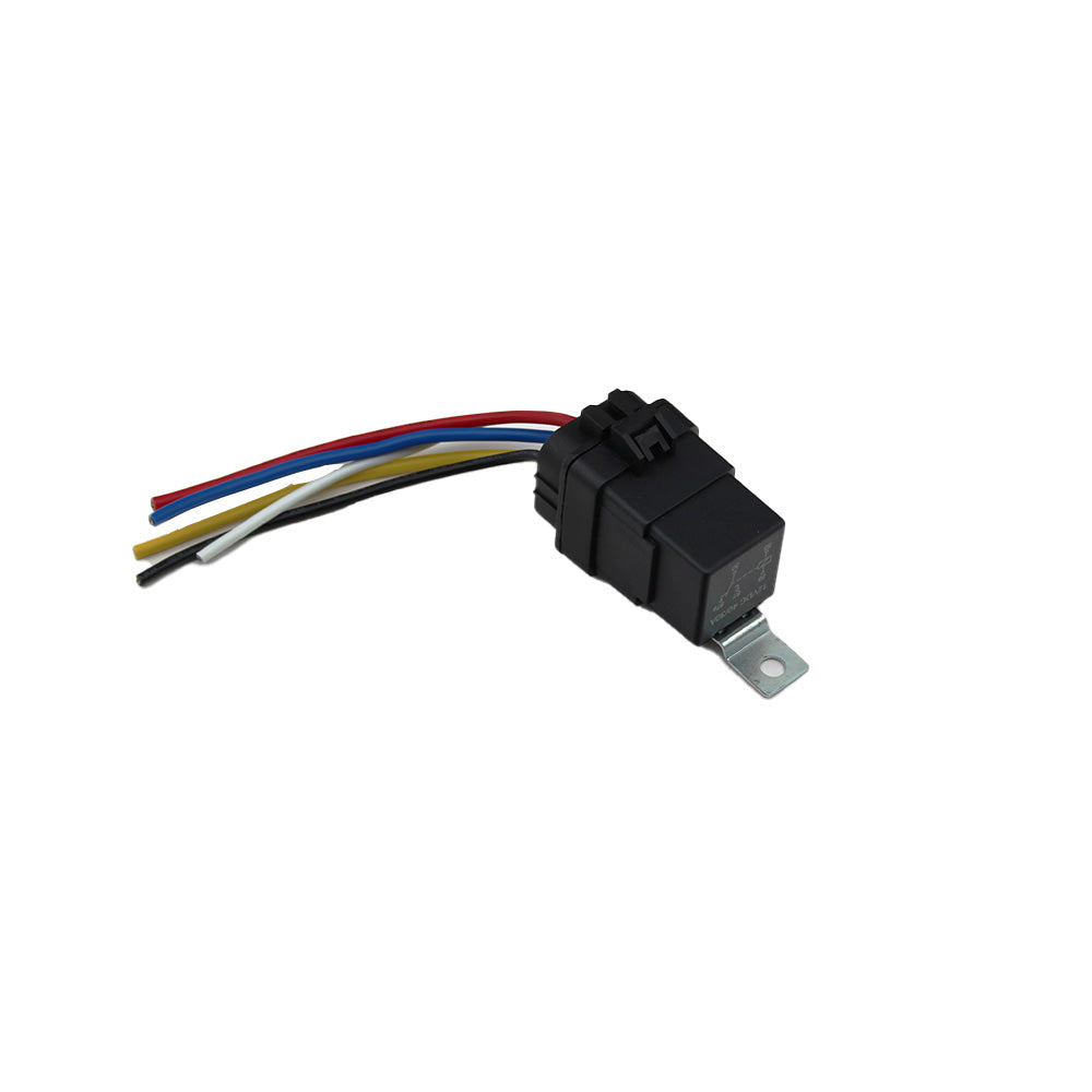 5 Terminal Weatherproof Relay 12 Volt with Sealed Wiring Harness 30 Amp