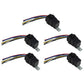 5 Pack - Waterproof 5 Pin Relay & Socket w/Wiring Harness 40 Amp 12 Volt Sealed