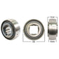Disc Harrow Bearing 1.125" Square Bore x 1.438" IR x 3.1496" OD x 0.709"OR
