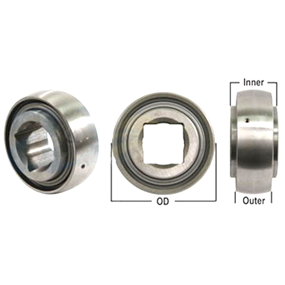 Disc Harrow Bearing 1.125" Square Bore x 1.438" IR x 3.1496" OD x 0.709"OR