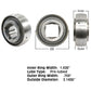 Disc Harrow Bearing 1.125" Square Bore x 1.438" IR x 3.1496" OD x 0.709"OR