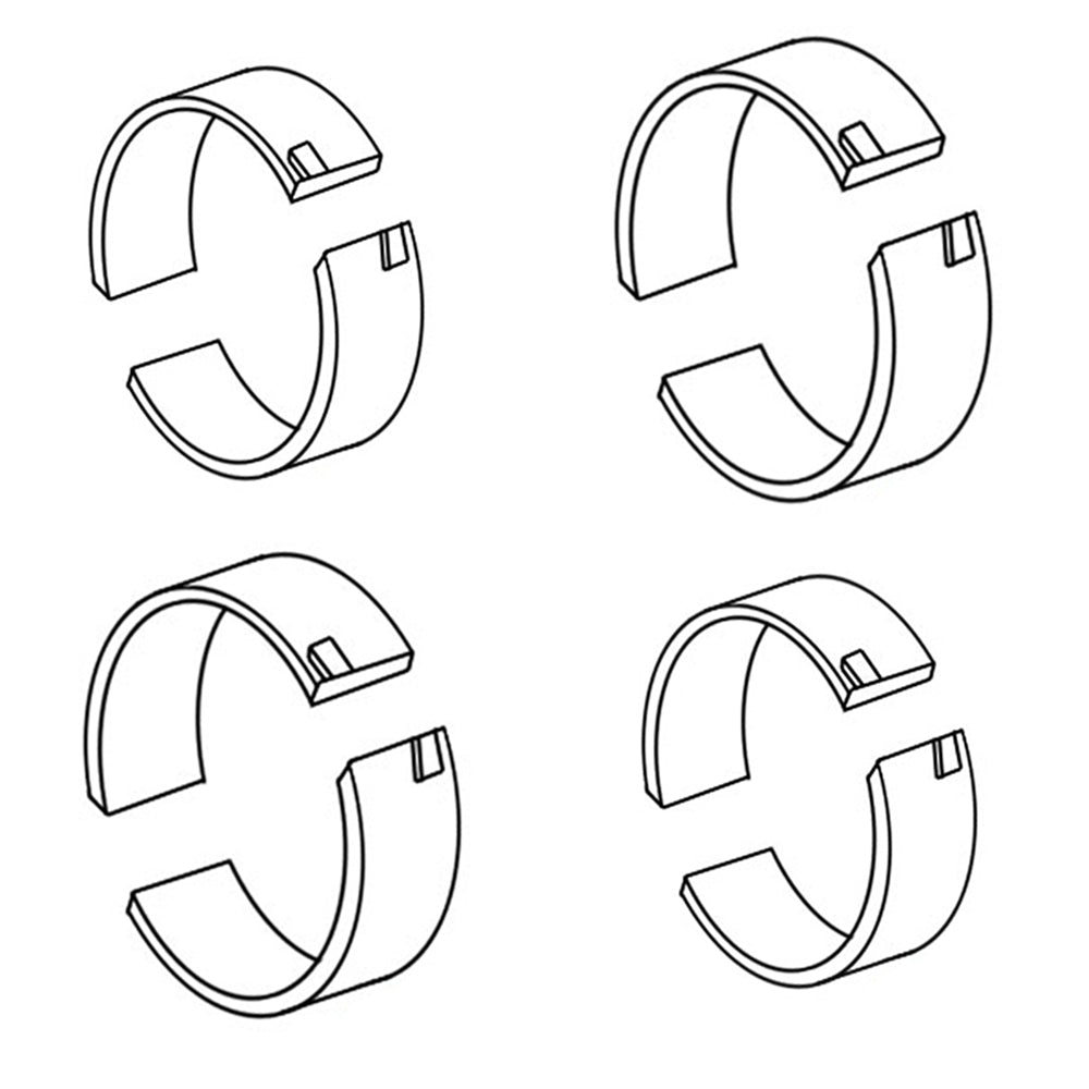 CRK164010 4 Connecting Rod Bearings Fits Case-IH Tractor Models HV H OS4 W4