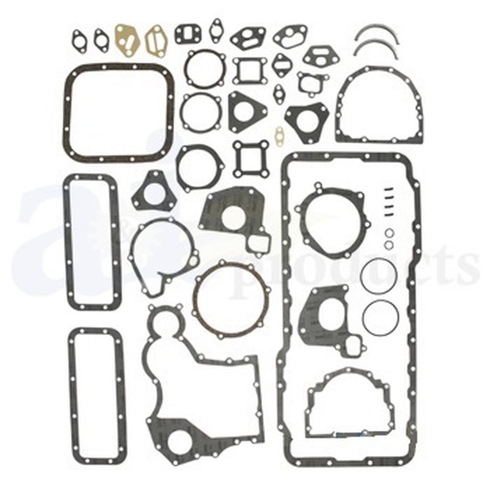 UL5B0022 Lower Gasket Set with Rope Seal Fits Massey Ferguson 1014 1100 1105