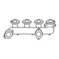 A182084 Exhaust Manifold Fits Case 188 202