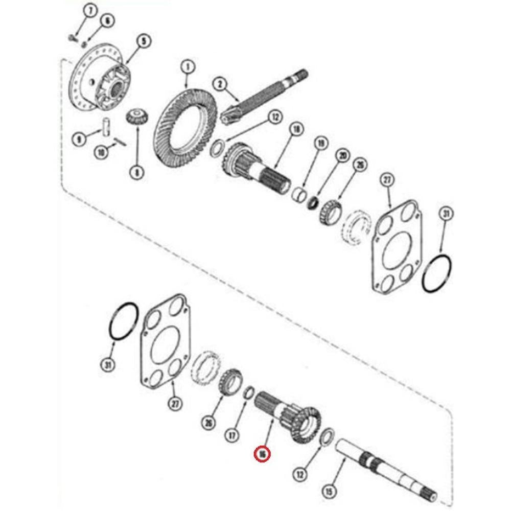 1342925C1 Fits Case 580E 580K Backhoe LH Left Hand Side Gear A182286