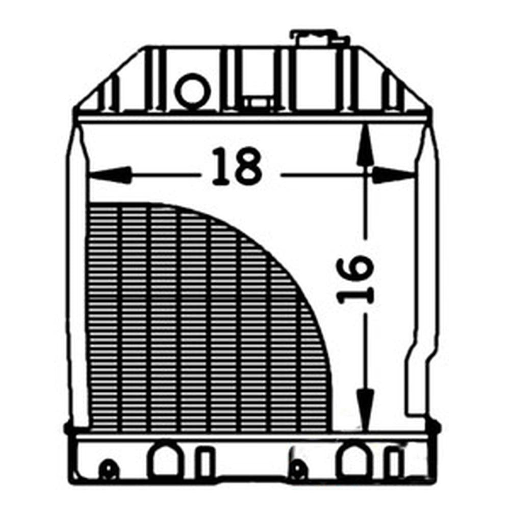 WN-E9NN8005AB15M-PEX Radiator Fits Ford/New Holland 3230 3430 3930 3930H 39