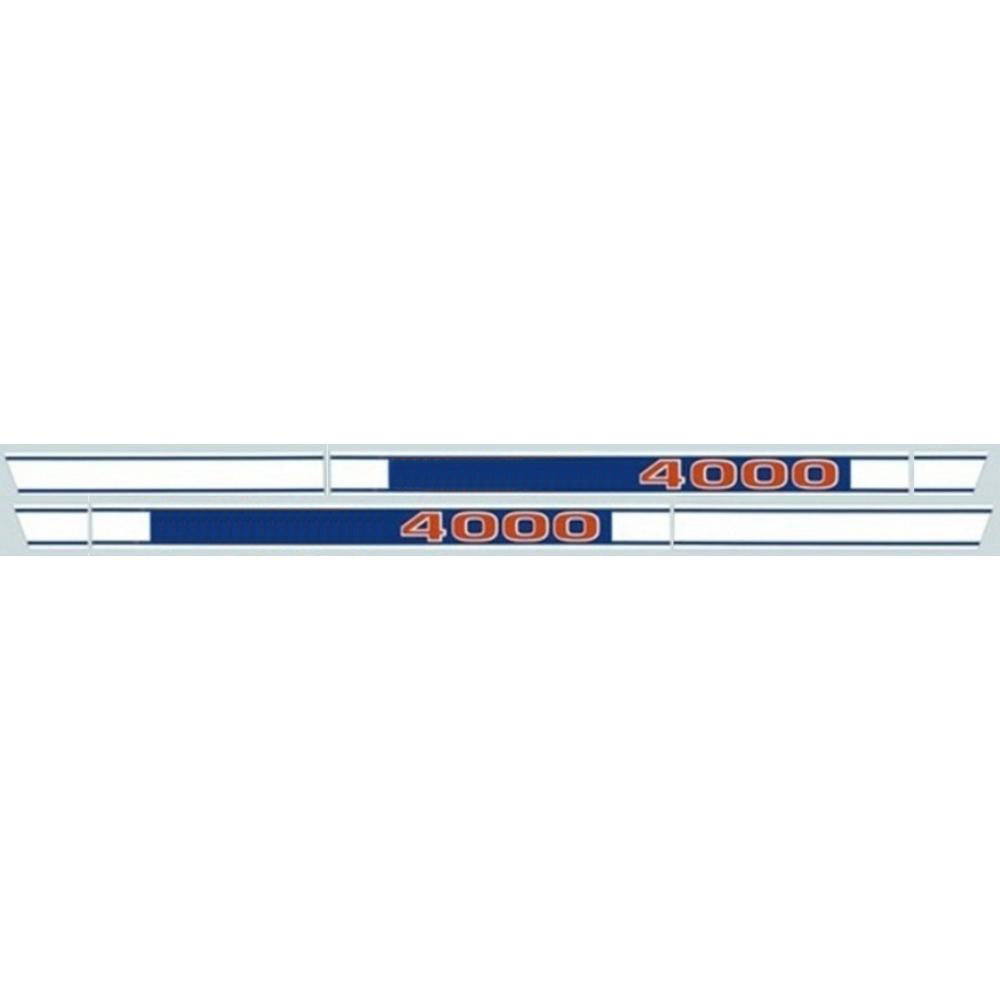 R0511 252603994180 81822595 Blue with Red Iconic Lettering Hood Decal Fits Ford Tractors 4000 4000SU