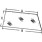 F64517 Rear Window Glass Fits Case 2090 2290 2390 2590 Tractors