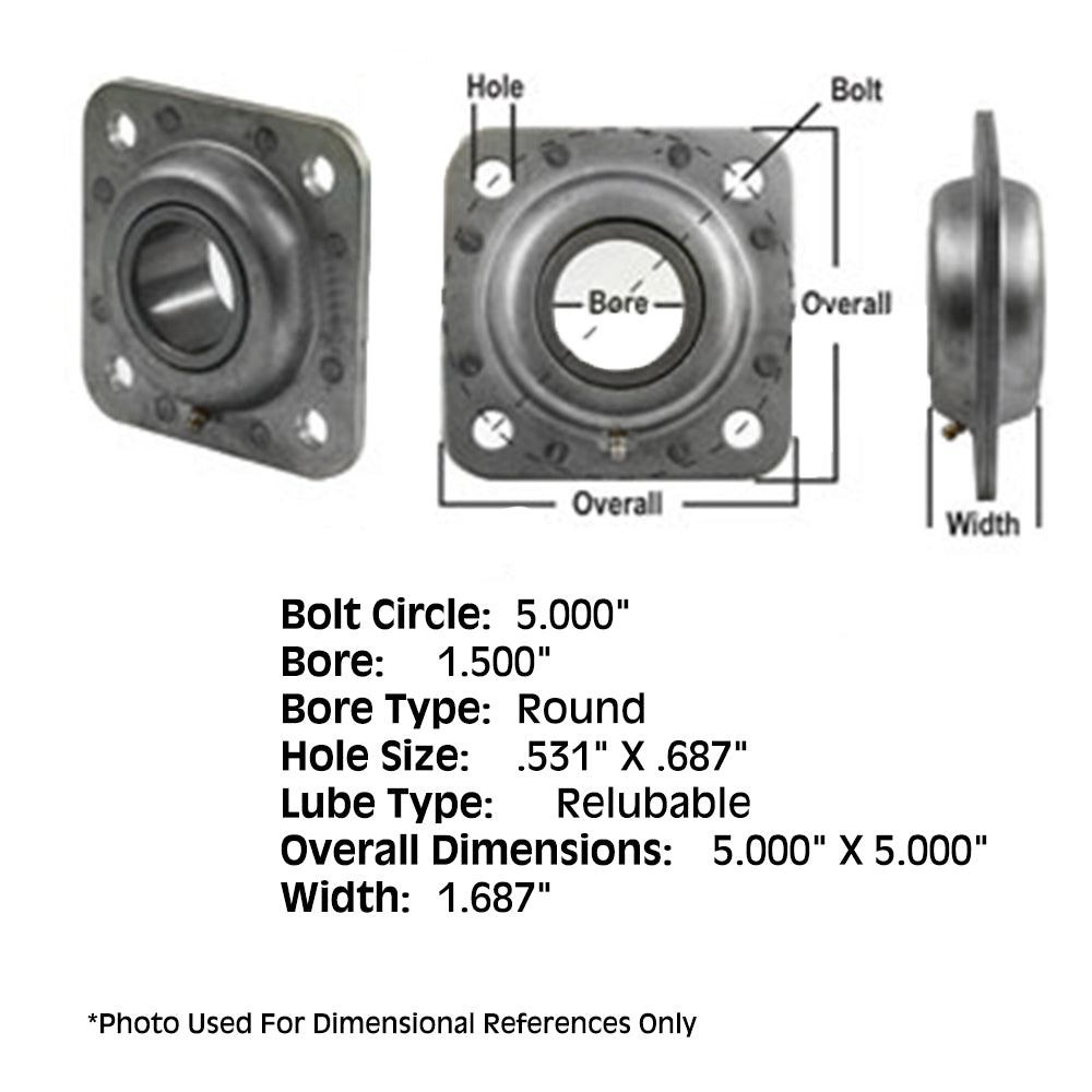 WN-822-208C-PEX Bearing, Ball Fits Great Plains 1500TM 2335SC 2551SC 3000TM