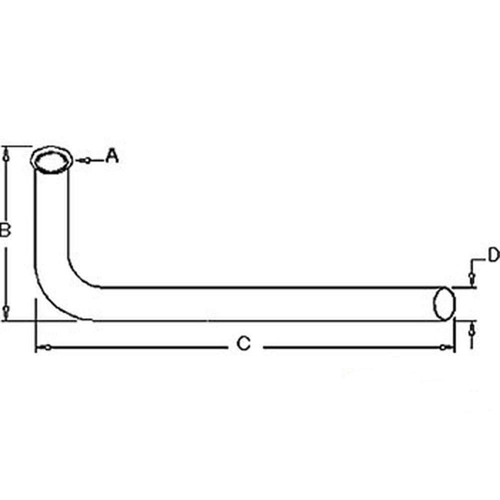 New Horizontal Exhaust Pipe FDE180 Fits Ford New Holland 2N 8N 9N