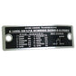 FDS395 Sherman Transmission Instruction Plate Fits Ford