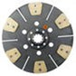 FE550DA 13" Transmission Disc, 6 Pad, w/ 1-3/4" 10 Spline Hub - Fits Ford