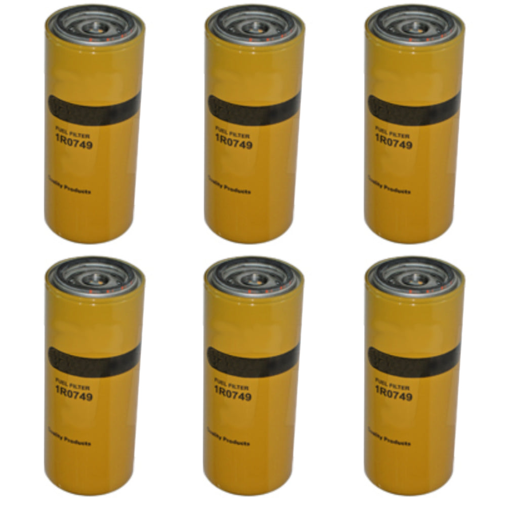FF5319 Fuel Filter for Cummins Fits Caterpillar 1R0749 (Pack of 6)