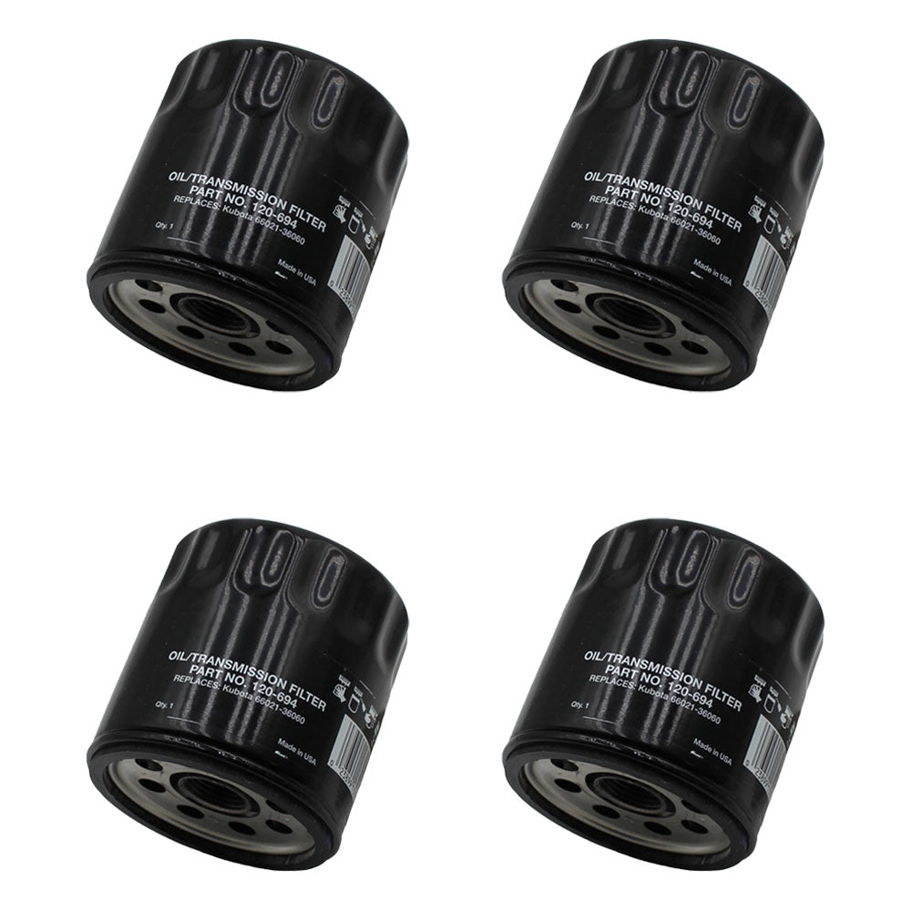 Qty 4: Transmission Filter Fits Kubota Replaces 66021-36060