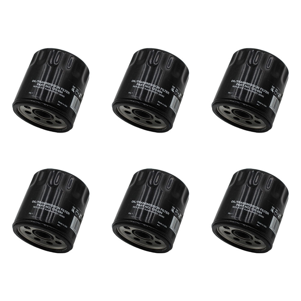 6 Transmission Filters Fits Kubota All "B" Series HHK20-36990 HHK20-36990