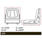 FLS122BL Seat Fits Case-IH Skid Steer Loader & Forklift 1838 1840 410 430 40XT