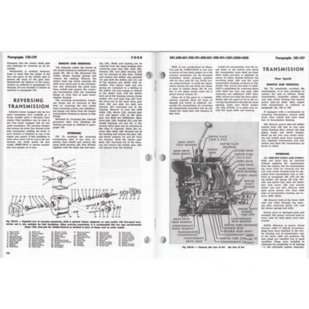 Shop Manual Fits Ford/New Holland Replaces 595-FO20