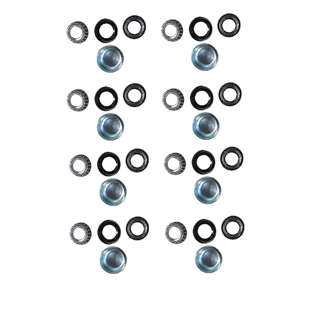 (Pack of 8) Trailer Axle Kits with 4 on 4" Bolt Idler Hub & 1" Round BT8 Spindle