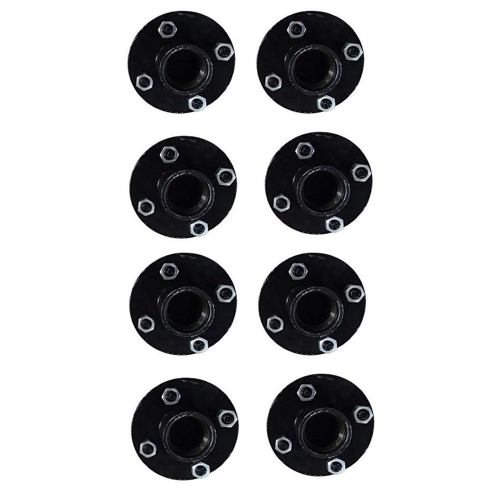 (Pack of 8) Trailer Axle Kits with 4 on 4" Bolt Idler Hub & 1" Round BT8 Spindle