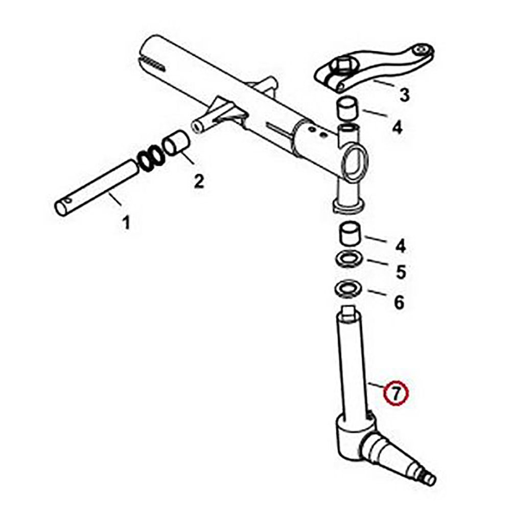 Spindle RH fits Long 310, 350, 360, 445, 460, 510 TX10808