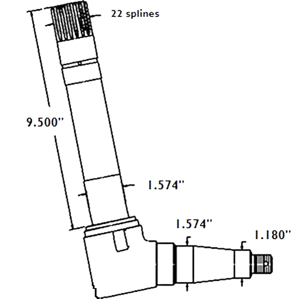 SBA330302570 Left Hand Spindle Fits Ford/New Holland SBA330302040