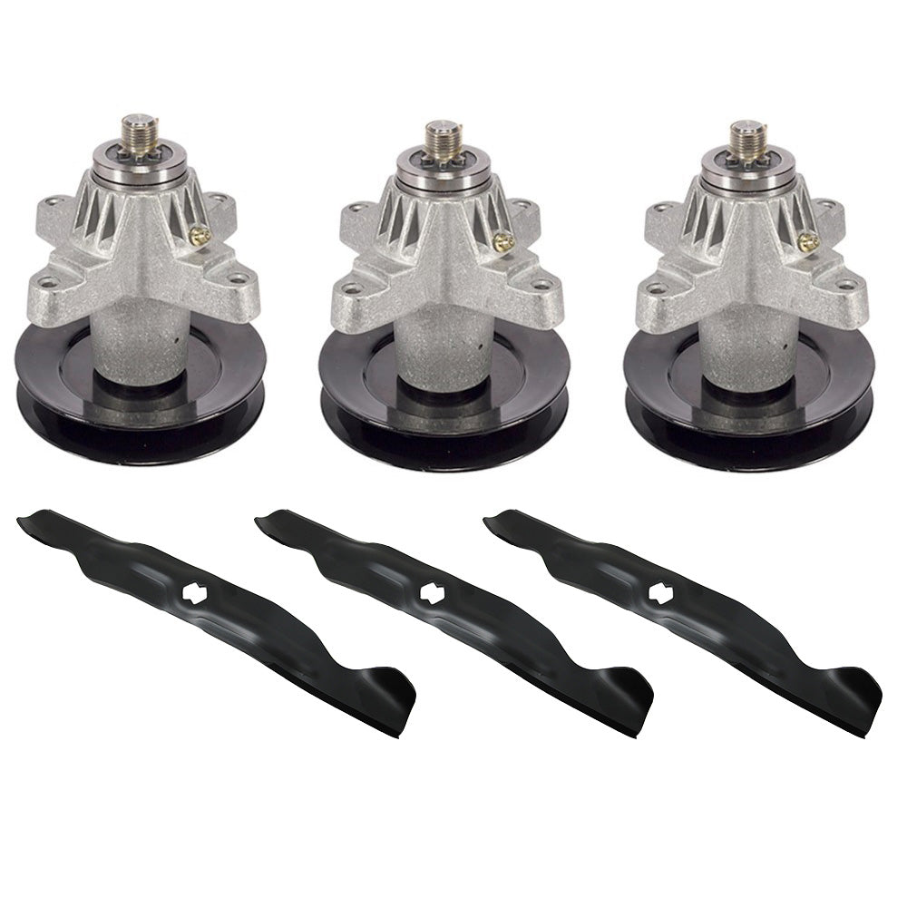 91804125C New Blades & Spindles Set 94204056C Fits Cub Cadet Series 1000 Mowers