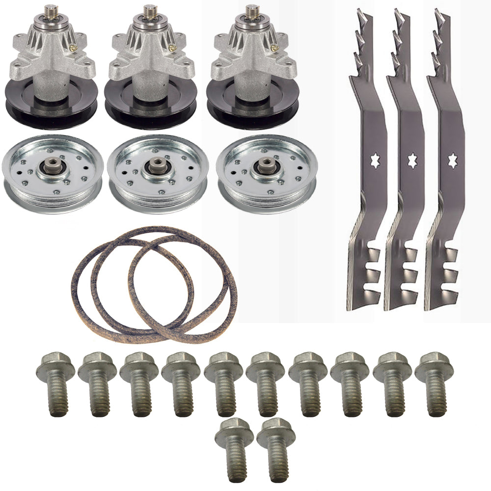 Deck Rebuild Kit with Mulching Blades Fits MTD Replaces 159830 Made with Aramid