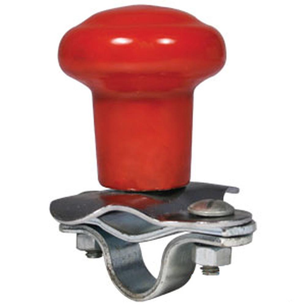RED Tractor Steering Wheel Knob Spinner Aluminum Ball Bearing Vinyl WSV122R
