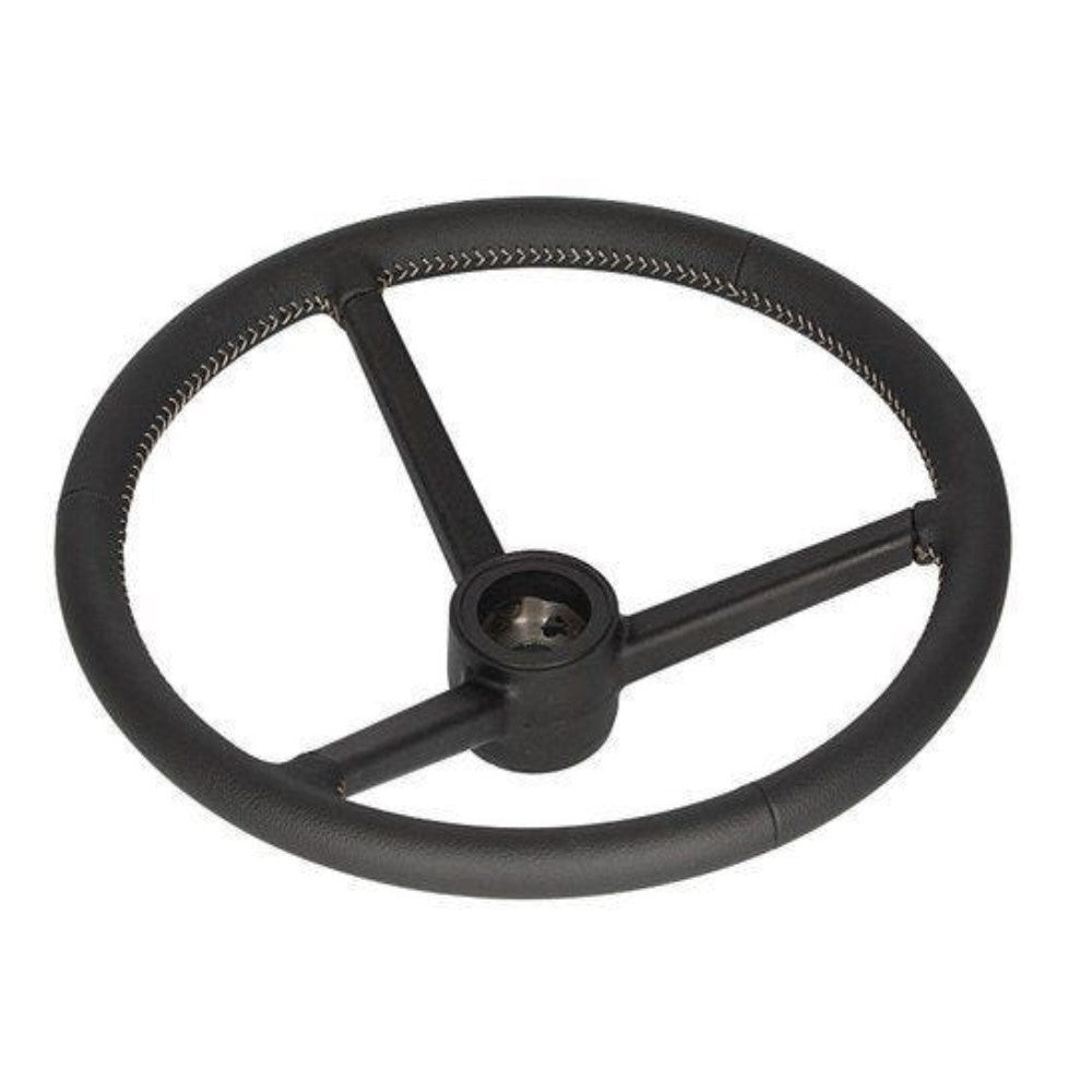 Steering Wheel Leather Wrapped Black Fits John Deere 6420 6620 6300 6600 6400