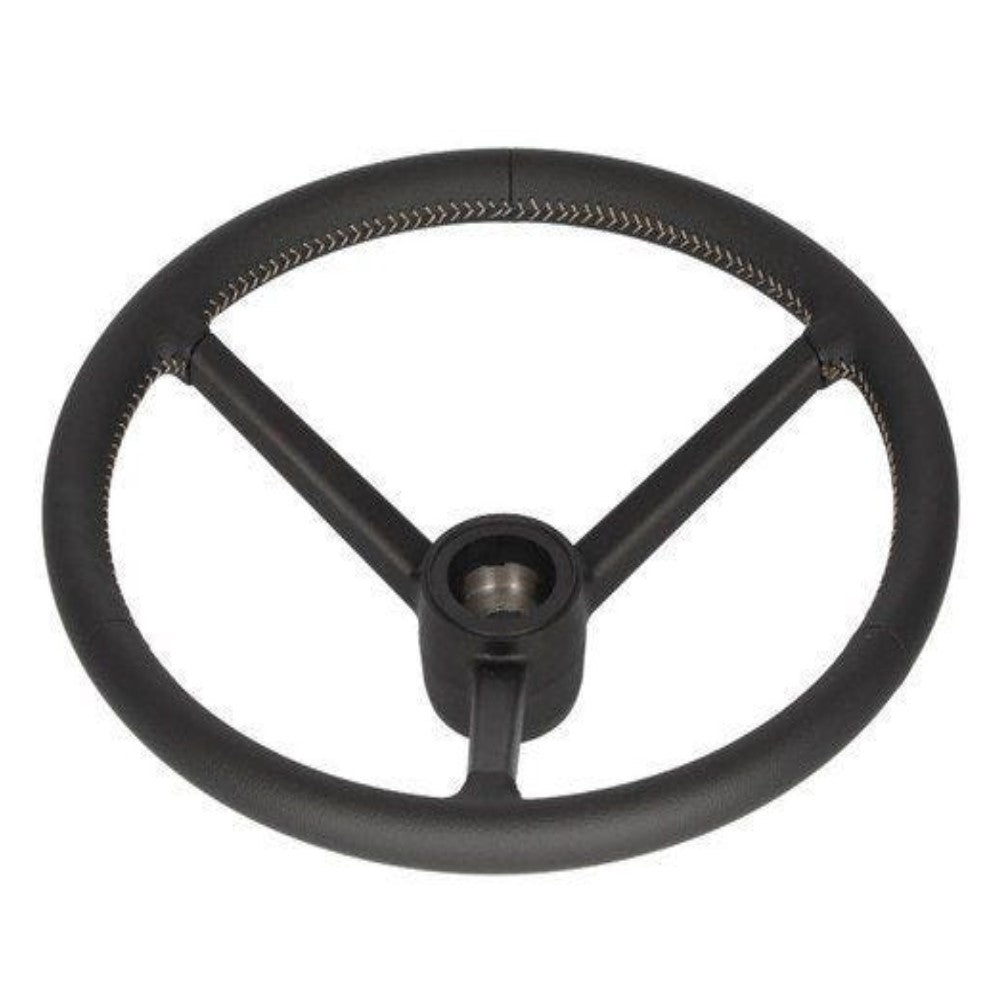 Steering Wheel Leather Wrapped Black Fits John Deere 6420 6620 6300 6600 6400