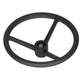 Steering Wheel Leather Wrapped Black Fits John Deere 6420 6620 6300 6600 6400