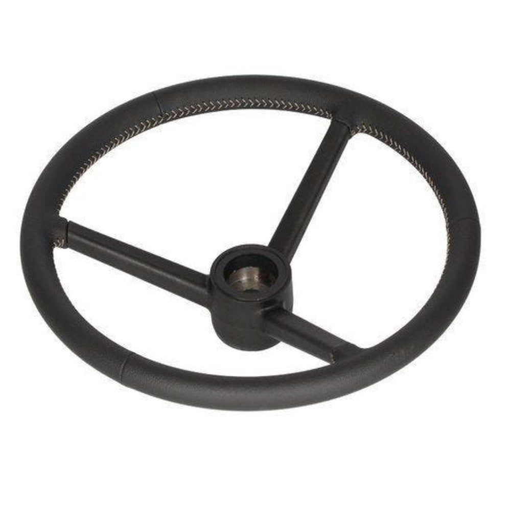 Steering Wheel Leather Wrapped Black Fits John Deere 6420 6620 6300 6600 6400