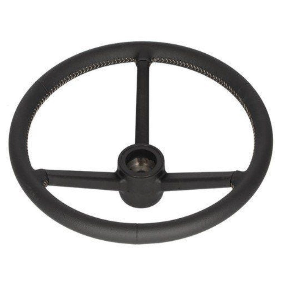 Steering Wheel Leather Wrapped Black Fits John Deere 6420 6620 6300 6600 6400