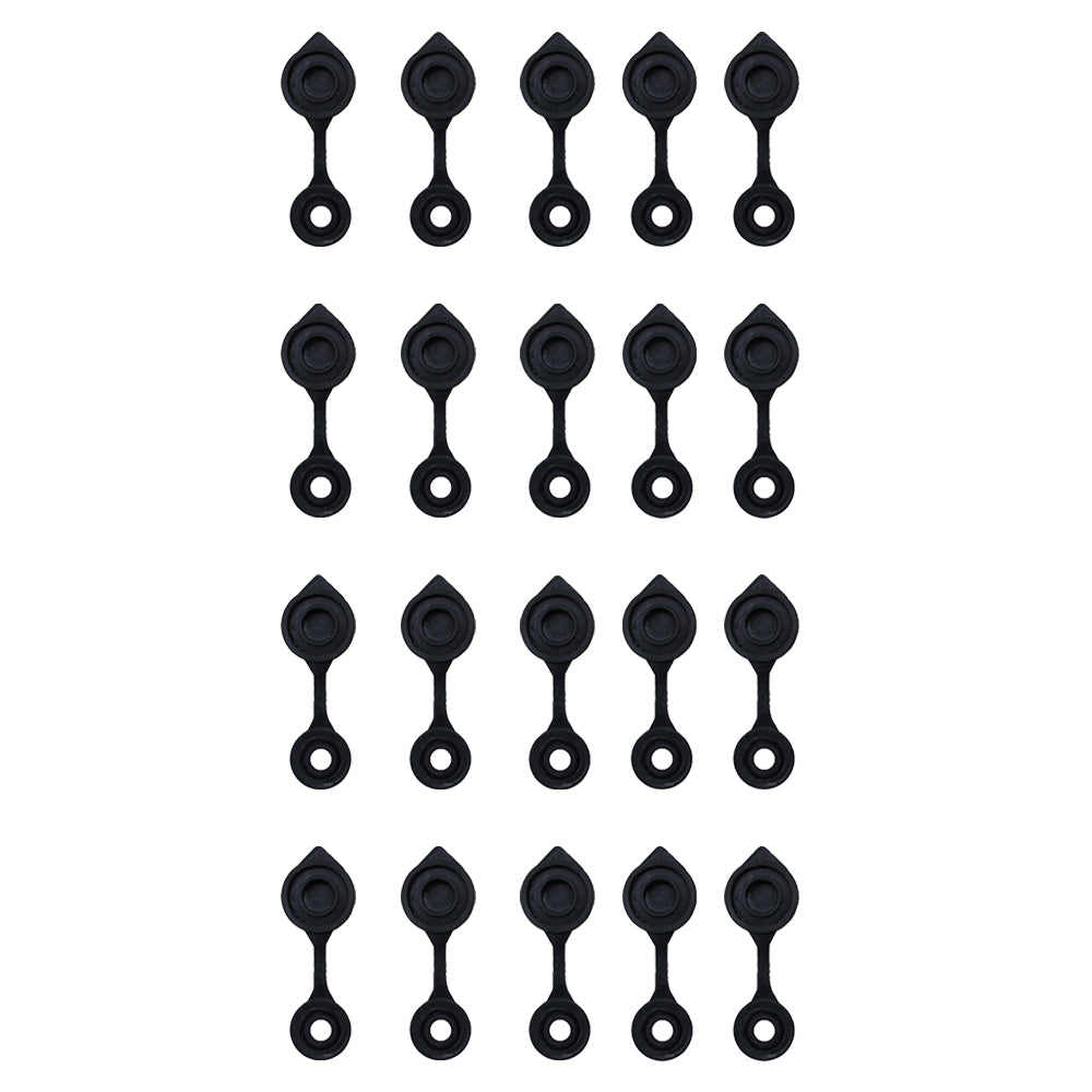 20 Black Vent Caps on Fuel Gas Can for Blitz Wedco Scepter Essence Midwest Eagle