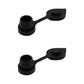 2 Pack- Heavy Duty Vent Caps, Black w/ Retaining Lip for Gas Diesel Fuel Can Jug