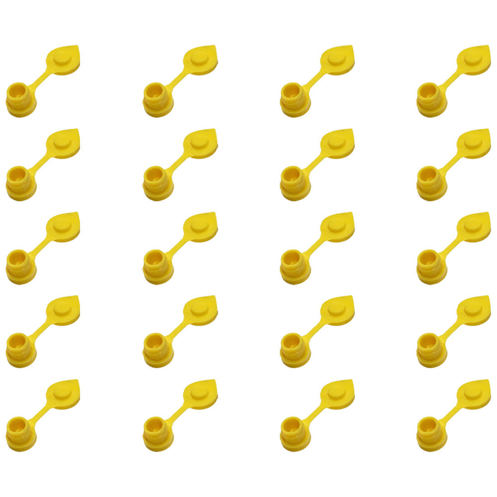 Twenty (20) Yellow Fuel Gas Jug Vent Caps For Eagle Scepter & Other Fuel Cans
