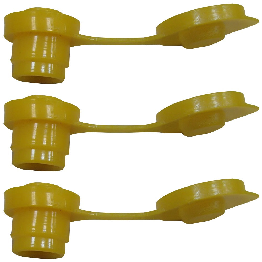 3 Yellow Fuel Gas Can Jug Vent Caps Chilton Brigg Rotopax Gott Rubbermaid Anchor