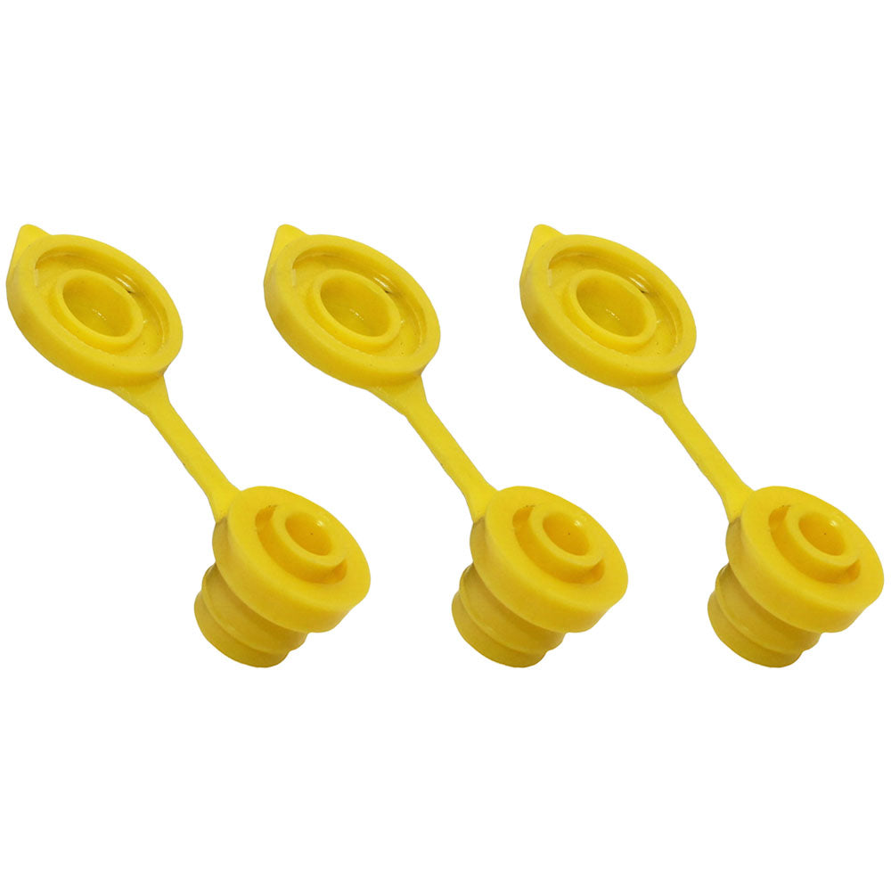 Qty 3: Gas Can Vent Caps (Yellow)  Fits Universal Products